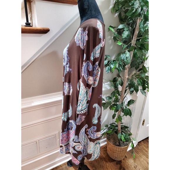 Honeyme Women's Brown Polyester Round Neck Long Sleeve Knee Length Dress Size S - Picture 7 of 10